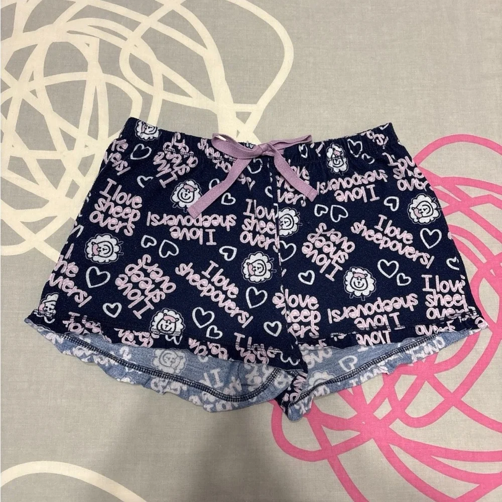 Justice Purple Pajama Set With Sheep Designs